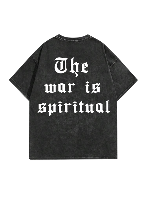 THE WAR IS SPIRITUAL ACID WASHED TEE